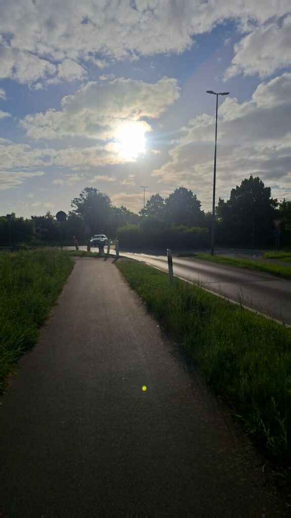 Weg zum Bus