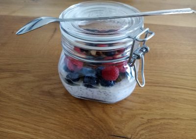 Sommerleichter Chia- Pudding to go