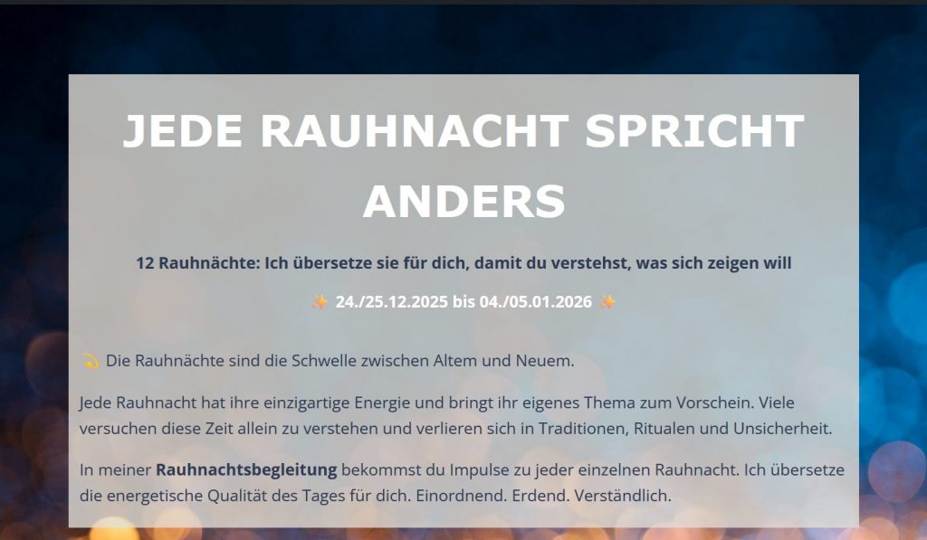 Rauhnachtsbegleitung