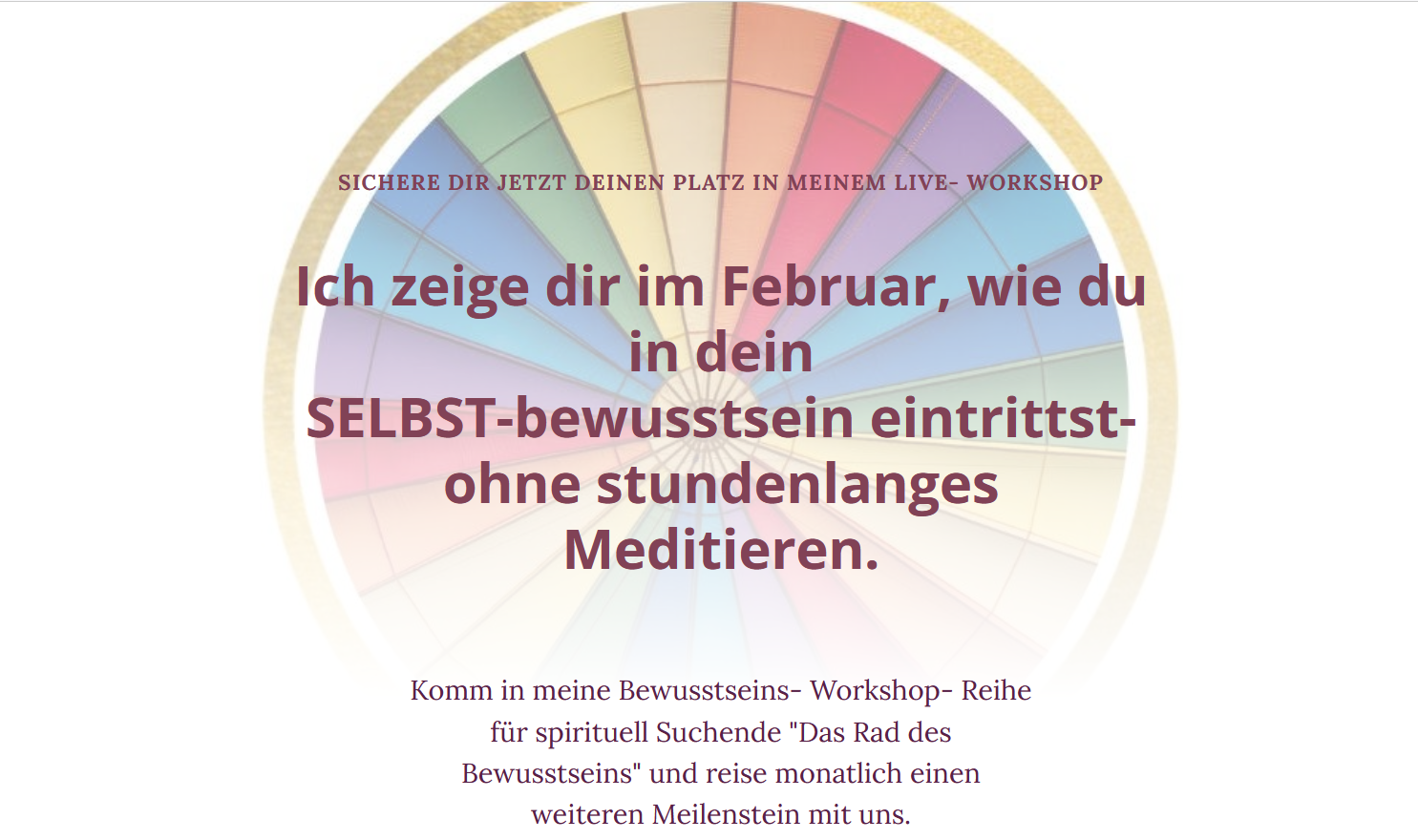 Eintritt ins SELBST- bewusstsein Workshop 15.02.24